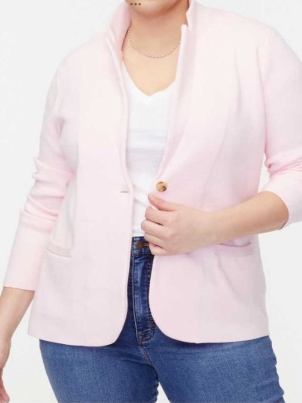 J. Crew Light Pink Schoolboy Sweater Blazer